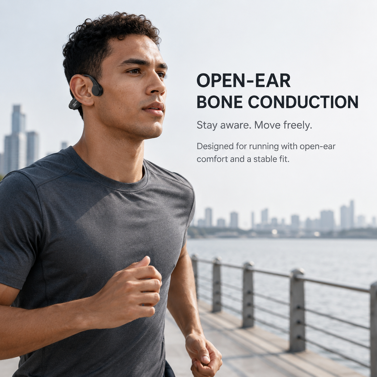 Geryst Bone Conduction Headphones Bluetooth 6.0 LED Display photo 2