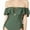 Shimmery Olive, variant on YDX Women's Swimwear Flounce Off Shoulder One Piece Ruffles Bathing Suit, Shimmery Merlot, Large