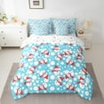 thumbnail image 2 of Castle Fairy Kids Children Cartoon Snowman Twin Bedding Sets 7-Piece,Merry Christmas Bedding Comforter Set Microfiber,Polka Dots Breathable Sheet Sets,Breathable Home Decor,Reversible, 2 of 8
