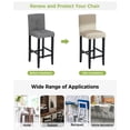 thumbnail image 3 of Beige Brown Ombre Bar Stool Covers Set of 6, Abstract Modern Art Gradient Stretch Washable Bar Chair Covers with Backs, Removable Pub Counter Height Chair Cover for Kitchen Dining Room Cafe, 3 of 7