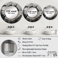 thumbnail image 4 of Designart "Monochrome Geode Tranquility" Spiritual Stone Round Mirror Wall Decor Global - Large Black Round Bathroom Mirror - Round Mirror - 29" x 29", 4 of 6