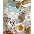 thumbnail image 4 of Teal Aqua Stripes Kitchen Dish Towels for Drying Dishes Set of 2, Modern Ombre Abstract Aesthetics Waffle Weave Microfiber Hand Tea Bathroom Towels Quick Dry & Absorbent Towel 15.7x23.6, 4 of 7