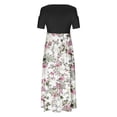 thumbnail image 4 of Aueoeo Plus Size Dress for Women, Women's Off The Shoulder Dress Casual Summer Dress Print Crewneck Short Sleeve Flowy Long Dress Beach Sundress, 4 of 4