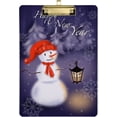 thumbnail image 2 of FMSHPON Christmas Snowman Snowflake Pine Tree Purple Clipboard Hardboard Wood Nursing Clip Board and Pull for Standard A4 Letter 13x9 inches, 2 of 5
