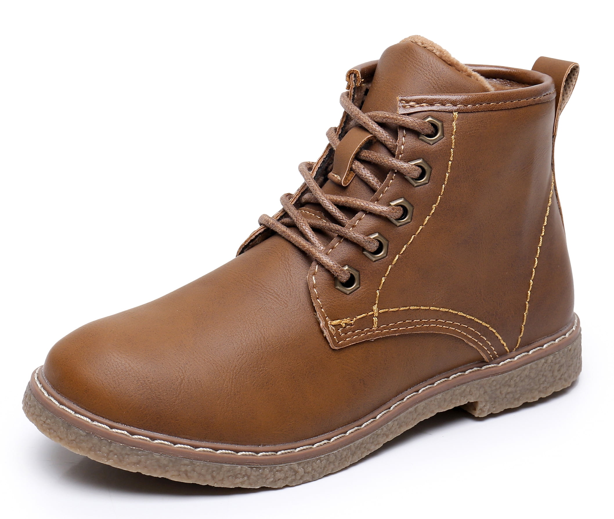 Blikcon Kids Boys Ballard Dress Boots Comfort Bootie Chukka (Color : Brown, Size : 11 Little Kid)