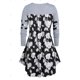 thumbnail image 2 of Más el tamaño de la impresión floral de la túnica curvado camiseta Rosegal Suéteres Cárdigans, 2 of 5
