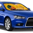 thumbnail image 4 of Balery The Chicken Family Print Car Windshield Sun Shade,Windshield Sunshade for Car Pickup Truck SUV Accessories-Medium, 4 of 7