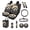 Black and Brown - Crow Moon, variant on LedBack Deer Skull Print Car Seat Covers Full Set Camo Hunting Print Front and Rear Split Bench Seat Covers with Steering Wheel Cover Safety Belt Pads Inside Rearview Mirror Cover, Blue