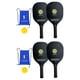 thumbnail image 1 of 2x Wood Pickleballs Rackets Set Black Wide Body Paddle for Women, 1 of 2