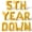 Gold, variant on Letter Balloons - 5TH YEAR DOWN 16" Inch Alphabet Letters Foil Mylar Balloon 5th Birthday Party Banner (Blue)