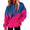 thumbnail image 1 of LAICAIW Chandails à Capuche Surdimensionnés pour Femmes 2022 Mode Ombre Décontracté à Cordon de Serrage Chandail Chandail en Molleton Manches Longues avec Poche, 1 of 4