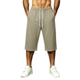 thumbnail image 4 of Maplenight Sweatpants for Men Elastic Waist Relaxed Fit Cropped Sweat Pants Drawstring Casual Workout Gym Track Pants with Pockets, 4 of 8