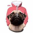 thumbnail image 3 of Sudadera con capucha con estampado 3D de perro PUG para hombre, sudadera con capucha divertida para niño, ropa de calle, sudaderas para hombres, 3 of 5