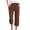 Brown#5, variant on Homenesgenics Scrub Pants for Women Casual Solid Elastic Waist Loose Long Pants With Pocket Capris Womens Clothes under $8