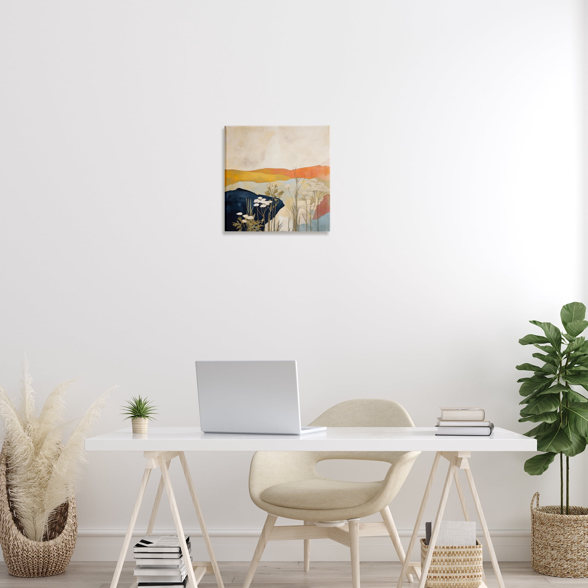 Stupell Industries Complex Desert Layers Landscape & Nature Painting Wrapped Canvas Art Print Wall Art, 17 x 17