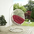 thumbnail image 3 of Modway Chaise Balançoire de Patio Extérieur avec Support en Blanc Rouge, 3 of 9