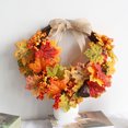 thumbnail image 6 of Guanhe Fall Wreath Autumn Front Door Wreath Harvest Wreath, Round Leaves Fall Decorations for Outside Indoor Wall Window Festival Decor, 6 of 9