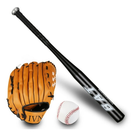 Teens Baseball Set 25'' Aluminum Alloy Baseball Bat 10.5'' Right-hand ...