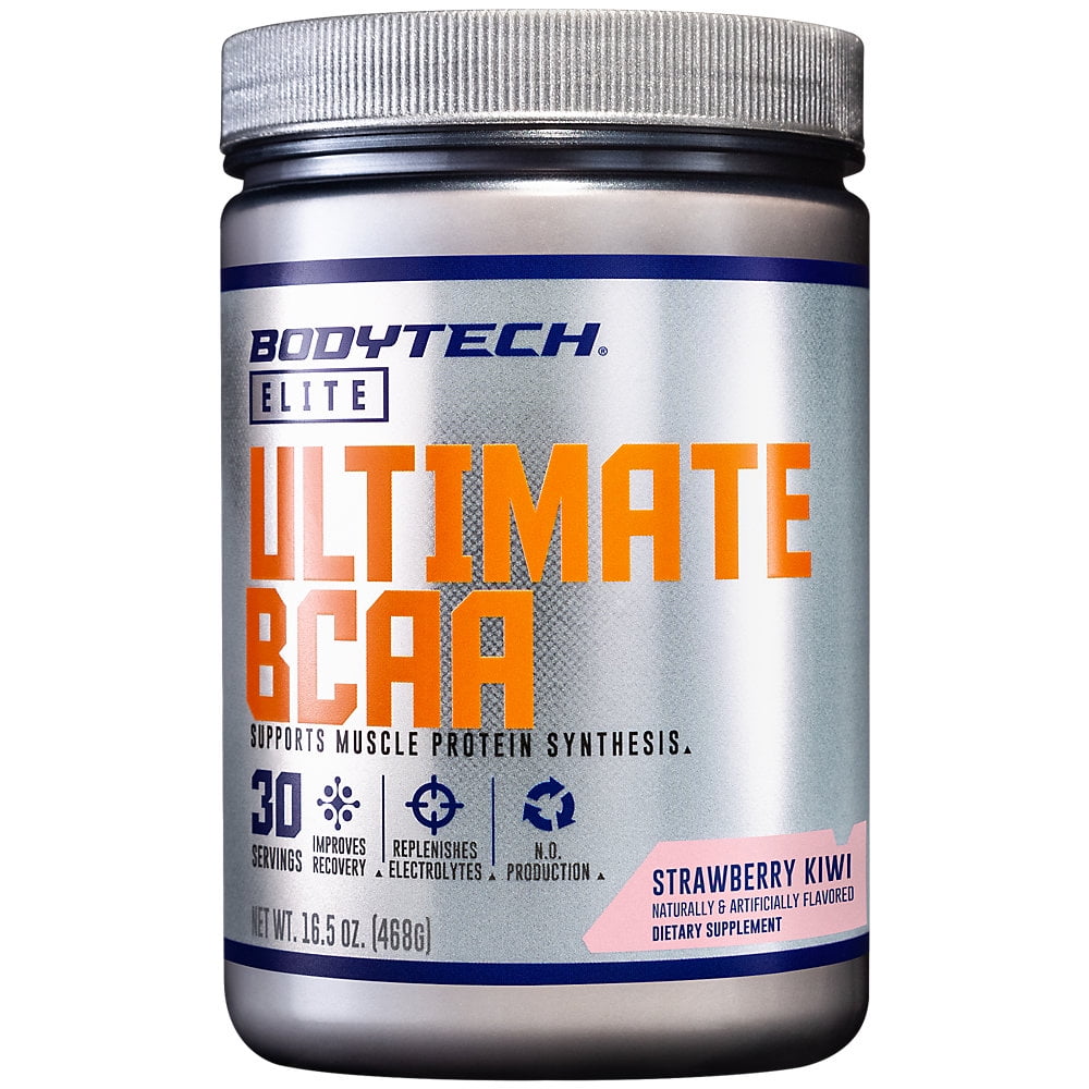 Dankzegging Trein Kangoeroe BodyTech Elite Ultimate BCAA Powder, Supports Muscle Protein Synthesis,  Nitric Oxide Production, Strawberry Kiwi (30 Servings) - Walmart.com