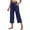 Royal Blue -CR18, variant on Inglocry Women's Yoga Capris Legging Pants Lightweight Business Casual Work Pants Stretch Petite Golf Slacks Crop Pant Red 2XL