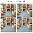 thumbnail image 2 of KAROSA Blue Vintage Machina Washable Area Rug, Soft Low Pile Rug with Non-Slip TPR Backing,6'x9', 2 of 7