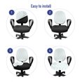 thumbnail image 4 of Abstract Office Chair Slipcover, Geometric Vertical Lines Points Ornaments Pattern on Plain Backdrop, Protective Stretch Decorative Fabric Cover, Standard Size, Pale Seafoam and White, by Ambesonne, 4 of 5