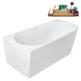 thumbnail image 5 of 63" Streamline G-67-274-WH Soaking Glossy White Freestanding Tub and Tray With Internal Drain in Glossy White, 5 of 14