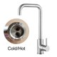 thumbnail image 4 of Grifo de cocina innovador, fácil instalación, construcción de latón macizo, acero inoxidable, aireador Swiss Neoperl, control preciso de agua fría y caliente, pico de arco alto para fregadero doble y, 4 of 5
