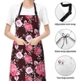 thumbnail image 6 of Picia Rose Flowers Waterproof Apron for Unisex Adult - Adjustable Bib Apron with Pockets, Ideal for Cooking, Gardening, Painting, and Household Chores, 6 of 9