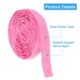 thumbnail image 3 of Uxcell 2 Yard Snap Button Tape for Sewing Cotton Snap Trim Fastener Double Buckles Tape for Clothes DIY Pink, 3 of 7