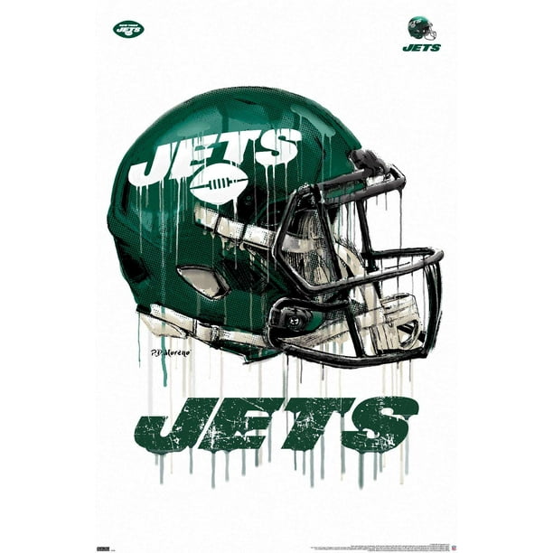 Nfl New York Jets Drip Helmet 20 Poster Walmart Com Walmart Com