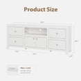 thumbnail image 1 of EDTara Tv Stand In Farmhouse Style, Accommodates Up To 80 Inch Tvs, Entertainment Console With 6 Storage Drawers and Open Shelf, 1 of 7