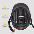 thumbnail image 2 of Casco ultraligero para bicicleta con borde trasero, casco deportivo para ciclismo (negro), 2 of 8