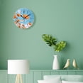 thumbnail image 4 of 10 Inch Wall Clock Battery Operated Silent Clock Decorative for Office, Kitchen, Outdoor, Living Room，Red Flowers Design, 4 of 4