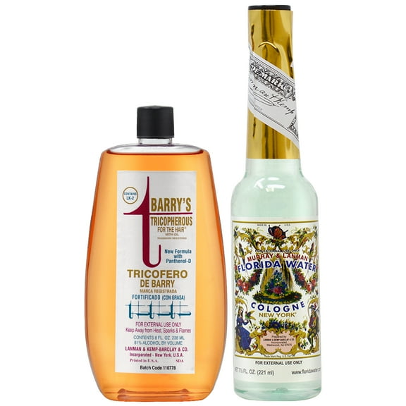 Lenman & Kemp Barry's Tricopherous (With Oil)  8oz   Florida Water Cologne 7.5oz