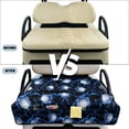 thumbnail image 6 of COEQINE Golf Cart Seat Cushion Cover, Portable Design Folds with Handle, Universal Fit 51.2x30.3", Quilted Comfort Padding with 4 Pockets, for 2/4 Person Seats, Golf Ball Blue Lightning, 6 of 8