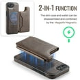 thumbnail image 2 of for iPhone 16e Wallet Case with Kickstand, Detachable Magnetic Card Holder, RFID Blocking PU Leather Cover, Drop Protective Classic Flip Back Case for iPhone 16e, Coffee, 2 of 10