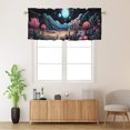 thumbnail image 2 of Cactus Kitchen Valance Curtain Rod Pocket Desert Full Moon Mid Century Retro Nature Landscape Thermal Insulated Room Darkening Curtain for Dinning Room 54 by 18 in, 1 Panel, 2 of 6