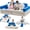 Blue, variant on MOOSENG 13-Piece Modular Kids Play Couch, Convertible Foam Floor Sofa for Playroom, Velvet Cover, Build-Your-Own Creative Furniture for Toddlers