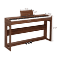 thumbnail image 4 of Tcbosik 88 Keys Full Weighted Keyboard Piano with Stand & Triple Pedals, Digital Piano with Headphone and Power Adapter, Black & Walnut, 4 of 11