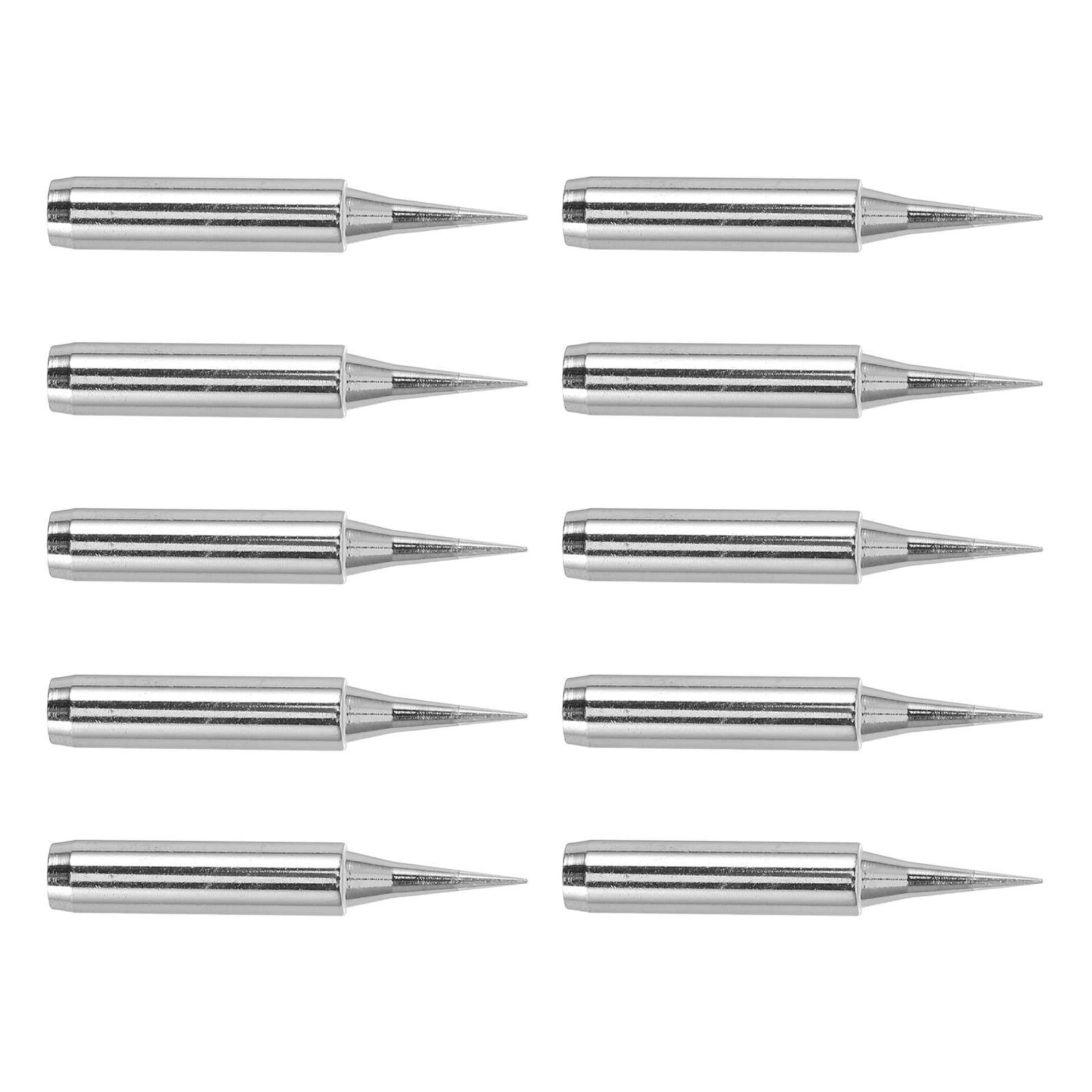 FENGGUIQU 10pcs Soldering Iron Replacement Tips Stainless Steel Pointed Tip