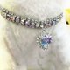 thumbnail image 1 of Zhuge Collar de decoración para mascotas, accesorio para gatos y perros, rango ajustable, collar para cachorros, gatos, accesorios de aseo para mascotas, M, blanco, 1 of 3