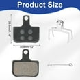 thumbnail image 2 of 2set Disc Brake Pad 1.16" x 1.2" Semi-Metallic Resin Bike Brake Pads with Spring and Pin for BB7 M355 M446 M640 Mountain Road Bikes, Black, 2 of 7