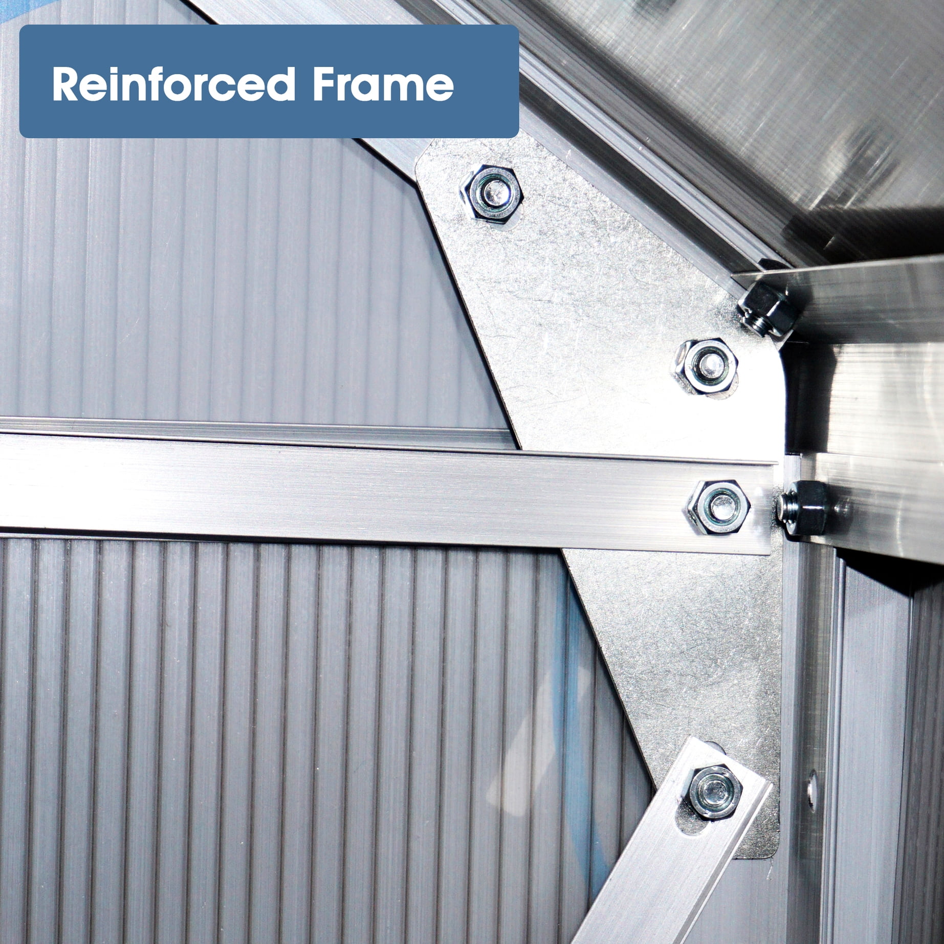 Walk-in Polycarbonate Greenhouse 8'x6', Penetration, With Sliding Doors 8' L X 6' W Panels, Balance For Outdoor Use