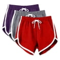 thumbnail image 2 of Zulora Women's Athletic Shorts with Contrast Piping and Drawstring Waist, 2 of 7