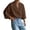 Brown, variant on Deep V Neck Shirts for Men Bell 3/4 Sleeves Tee Shirts Funky Casual Streetwear Tee Tops Comfort Breathable Tops for Beach Vacation White S