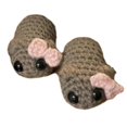 thumbnail image 1 of sad hamster, sad hamster plush, crochet sad hamster, 1 of 5