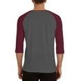 thumbnail image 6 of Jalioing Men's 3/4 Sleeve T Shirt Button Crew Neck Basic Shirts Classic Color Block Fall Casual Tees Tops, 6 of 7