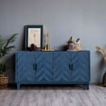 thumbnail image 7 of Tookss Retro Style Storage Cabinet With 4 Doors Adjustable Shelf Buffet Sideboard Floor Cabinet For Living Room Hallway Entryway (59.8 x 15.6 x 32.3 Inches), 7 of 7