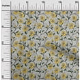 thumbnail image 2 of oneOone Cotton Poplin Yellow Fabric Floral Craft Projects Decor Fabric Printed By The Yard 56 Inch Wide, 2 of 5